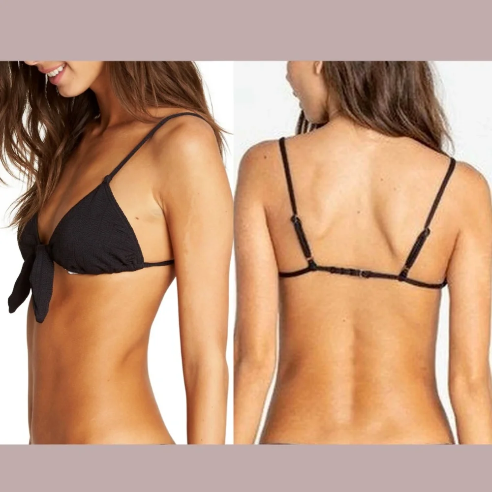 NWT Billabong [ Small ]‎ Sweet Sands Triangle Bikini Top in Black